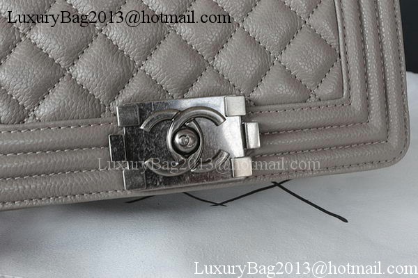 Boy Chanel mini Flap Bag Original Cannage Pattern A67085 Grey