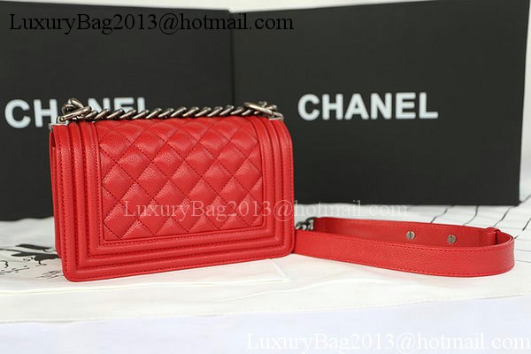 Boy Chanel mini Flap Bag Original Cannage Pattern A67085 Red