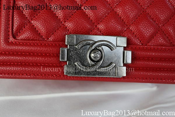 Boy Chanel mini Flap Bag Original Cannage Pattern A67085 Red