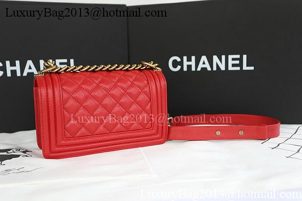 Boy Chanel mini Flap Bag Original Cannage Pattern A67085 Red