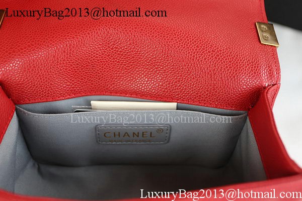 Boy Chanel mini Flap Bag Original Cannage Pattern A67085 Red