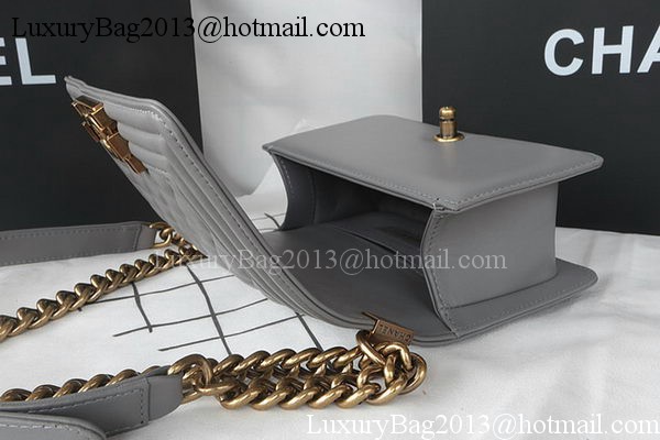 Boy Chanel mini Flap Bag Original Sheepskin A67085 Grey