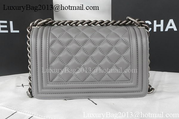 Boy Chanel mini Flap Bag Original Sheepskin A67085 Grey