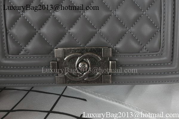 Boy Chanel mini Flap Bag Original Sheepskin A67085 Grey