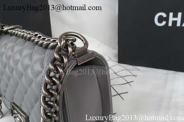 Boy Chanel mini Flap Bag Original Sheepskin A67085 Grey