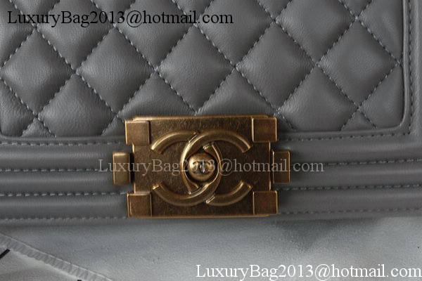 Boy Chanel mini Flap Bag Original Sheepskin A67085 Grey