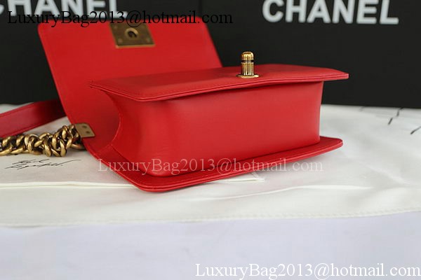 Boy Chanel mini Flap Bag Original Sheepskin A67085 Red