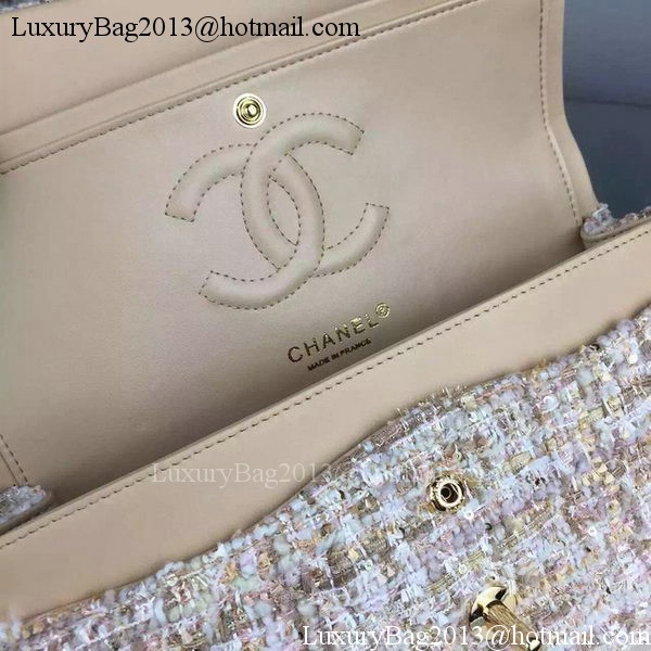 Chanel 2.55 Series Flap Bag Original Fabric A1025 Apricot