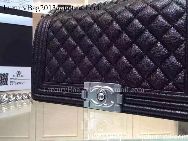 Chanel Boy Flap Shoulder Bags Deer Skin Leather A67086 Black