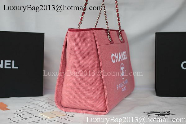 Chanel Medium Canvas Tote Shopping Bag A67001 Pink