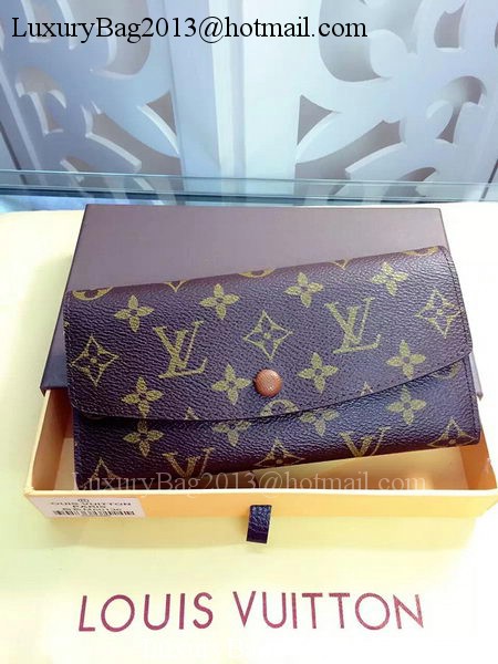 Louis Vuitton Monogram Canvas Emilie Wallet Rouge M60136 Brown