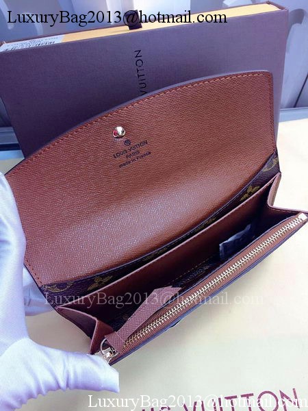 Louis Vuitton Monogram Canvas Emilie Wallet Rouge M60136 Brown