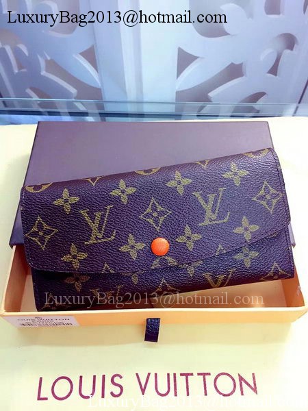 Louis Vuitton Monogram Canvas Emilie Wallet Rouge M60136 Orange