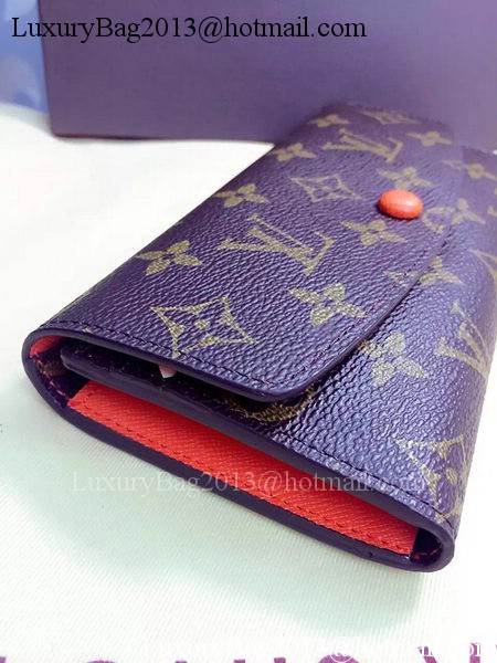 Louis Vuitton Monogram Canvas Emilie Wallet Rouge M60136 Orange