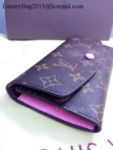 Louis Vuitton Monogram Canvas Emilie Wallet Rouge M60136 Pink