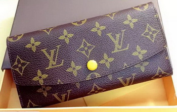 Louis Vuitton Monogram Canvas Emilie Wallet Rouge M60136 Yellow