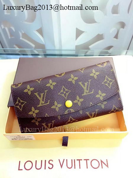 Louis Vuitton Monogram Canvas Emilie Wallet Rouge M60136 Yellow