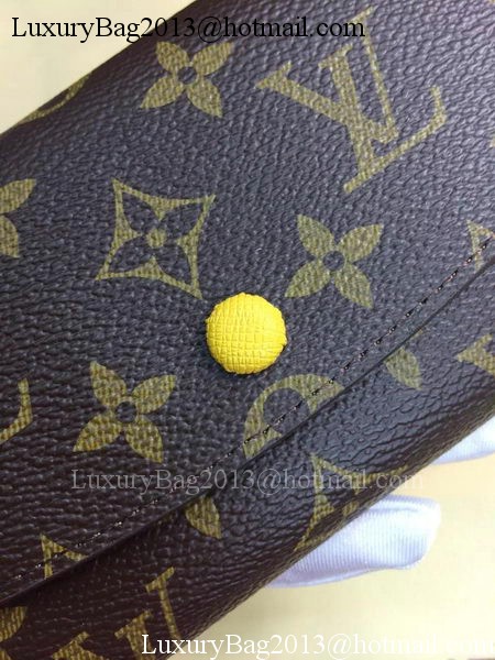 Louis Vuitton Monogram Canvas Emilie Wallet Rouge M60136 Yellow