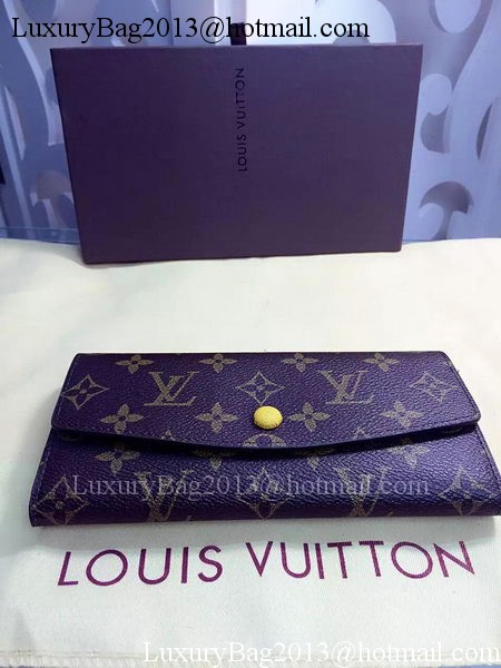 Louis Vuitton Monogram Canvas Emilie Wallet Rouge M60136 Yellow