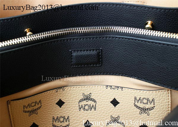 MCM Milla Tote Bag Calfskin Leather MCM1180 Black