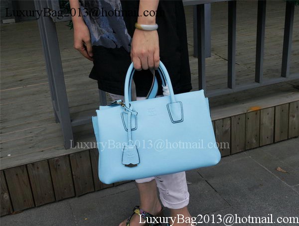 MCM Milla Tote Bag Calfskin Leather MCM1180 Light Blue