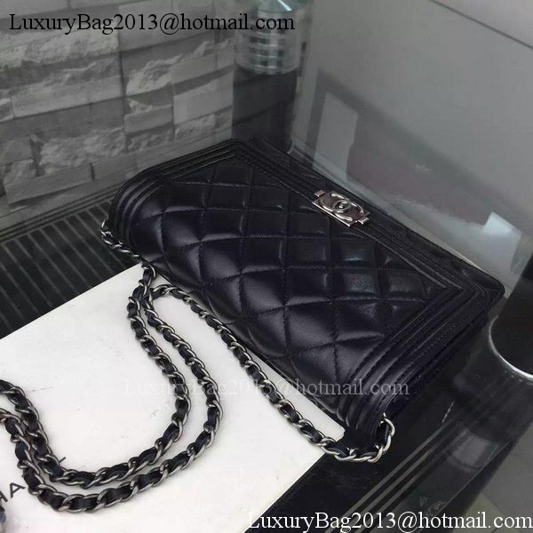 Boy Chanel mini Flap Bag Original Sheepskin A33814 Black