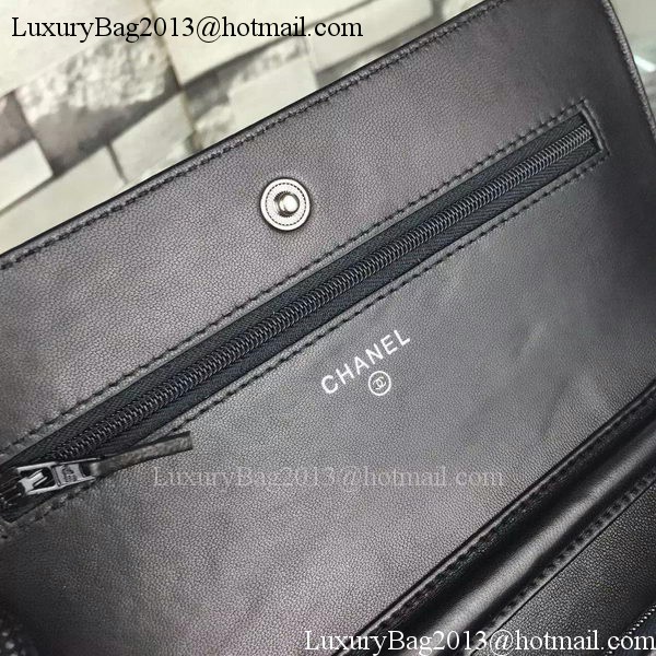 Boy Chanel mini Flap Bag Original Sheepskin A33814 Black