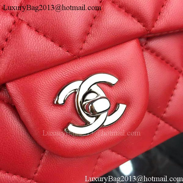 Chanel Classic Flap Bag Original Sheepskin Leather A5171 Red