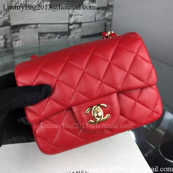 Chanel Classic Flap Bag Original Sheepskin Leather A5171 Red