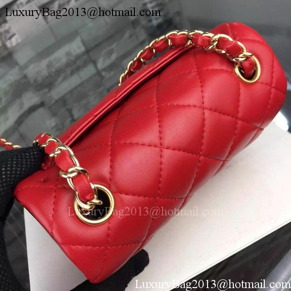 Chanel Classic Flap Bag Original Sheepskin Leather A5171 Red