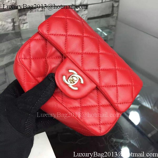 Chanel Classic Flap Bag Original Sheepskin Leather A5171 Red