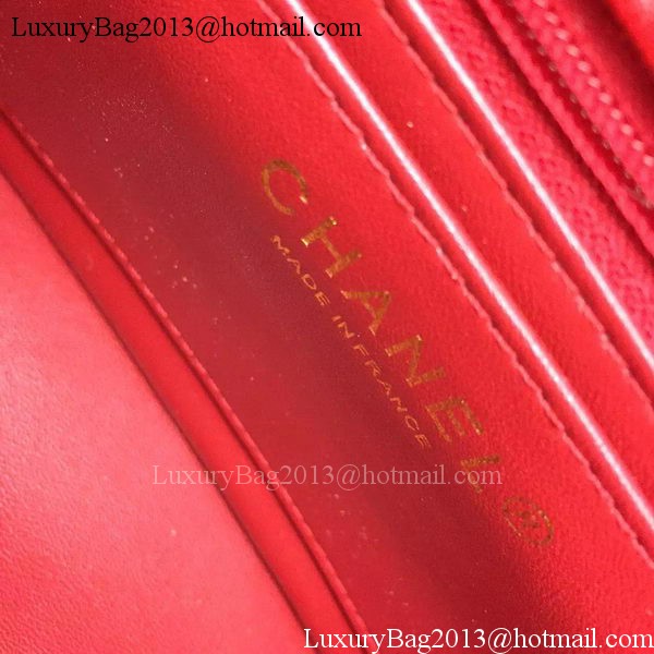 Chanel Classic Flap Bag Original Sheepskin Leather A5171 Red