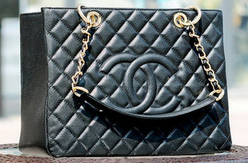 Chanel Classic Coco Bag Black GST Cannage Pattern A50995 Gold