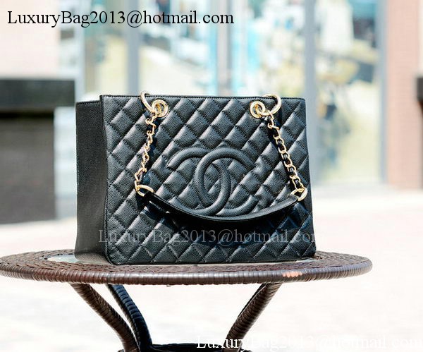 Chanel Classic Coco Bag Black GST Cannage Pattern A50995 Gold