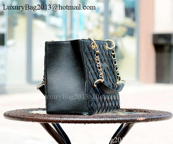 Chanel Classic Coco Bag Black GST Cannage Pattern A50995 Gold