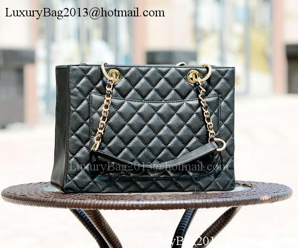 Chanel Classic Coco Bag Black GST Cannage Pattern A50995 Gold