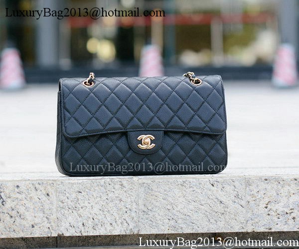 Chanel Classic Flap Bag Black Cannage Pattern A1113 Gold