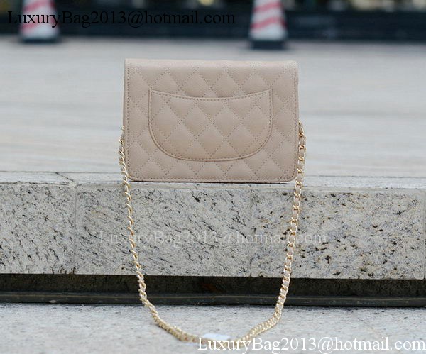 Chanel mini Flap Bag Apricot Cannage Pattern A33814 Gold