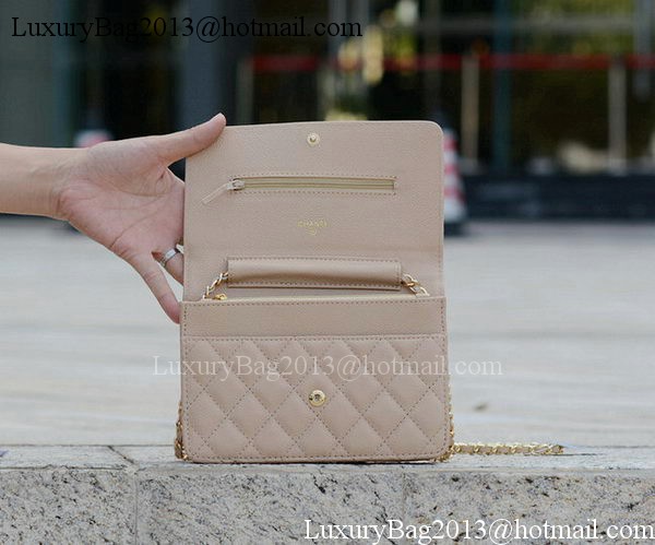 Chanel mini Flap Bag Apricot Cannage Pattern A33814 Gold