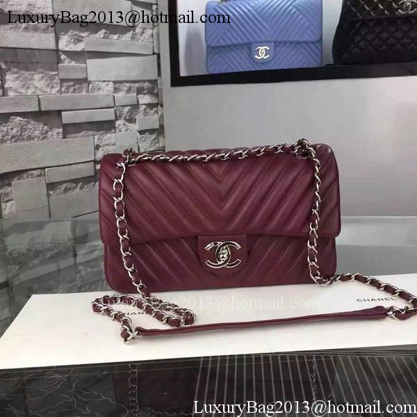 Chanel 2.55 Series Flap Bag Lambskin Chevron Leather A5378