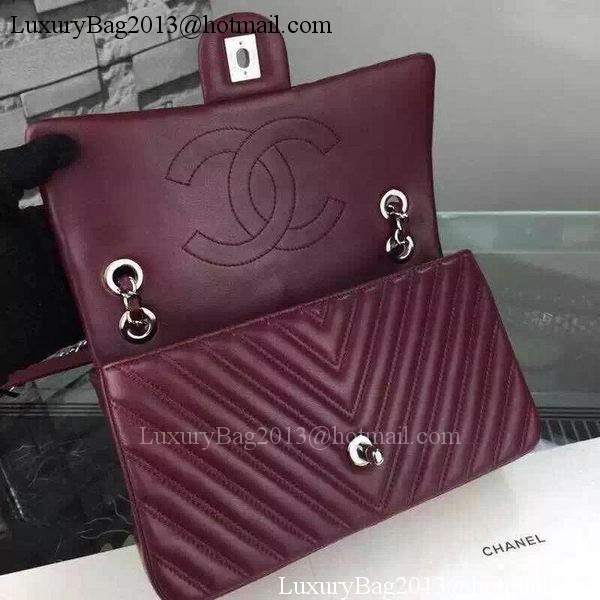 Chanel 2.55 Series Flap Bag Lambskin Chevron Leather A5378