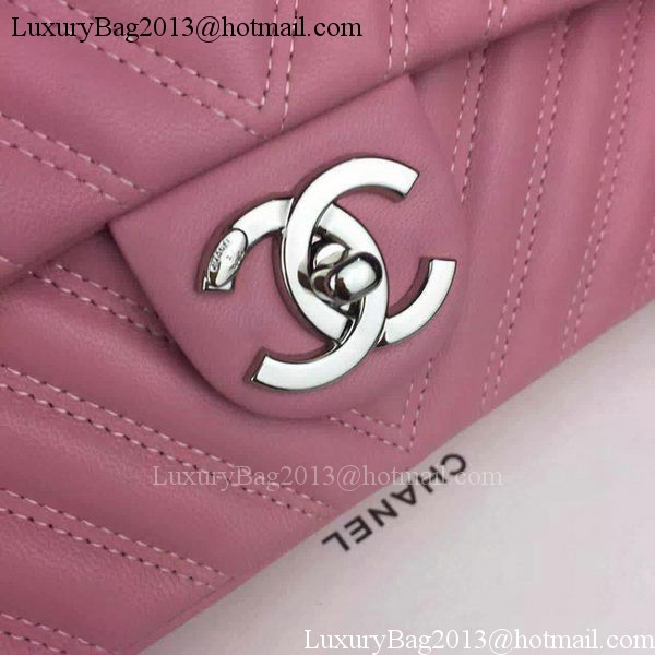 Chanel 2.55 Series Flap Bag Lambskin Chevron Leather A5378