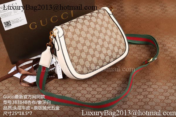 Gucci Lady Web GG Canvas Shoulder Bag 383848