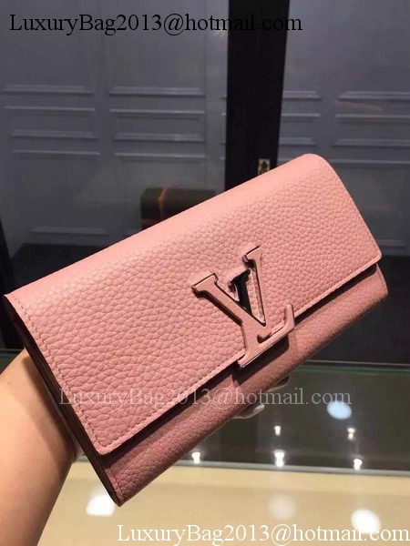 Louis Vuitton Litchi Leather LOUISE WALLET M60766 Pink