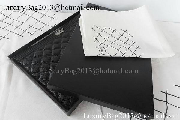 Boy Chanel Cannage Pattern Clutch A69254 Black