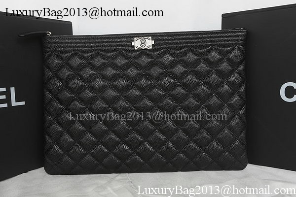 Boy Chanel Cannage Pattern Clutch A69254 Black