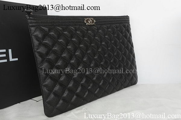 Boy Chanel Cannage Pattern Clutch A69254 Black