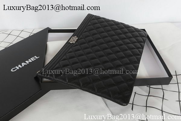 Boy Chanel Cannage Pattern Clutch A69254 Black