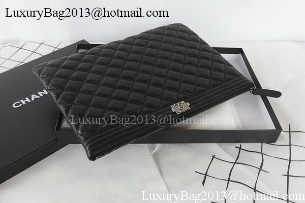 Boy Chanel Cannage Pattern Clutch A69254 Black