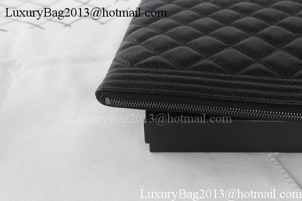 Boy Chanel Cannage Pattern Clutch A69254 Black